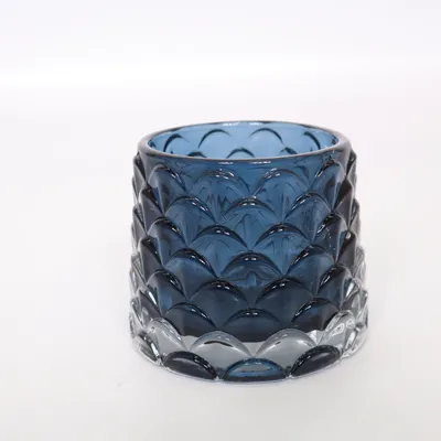 Candle holder (Blue) Silver