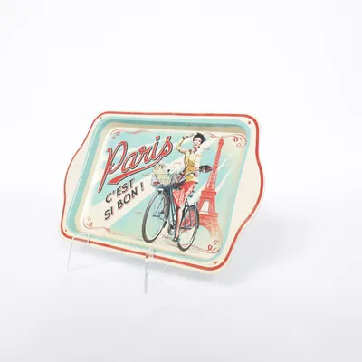 Bricka (serving tray, decorative tray, Paris tray, Eiffel tower decor, Paris aesthetic, vintage Paris, retro tray, vintage style tray, graphic tray, printed tray, kitchen tray, serving platter, breakfast tray, coffee tray, tea tray, home decor tray, aesthetic home, french aesthetic, travel decor, romantic decor, shabby chic, retro kitchen, colorful decor, unique tray, statement piece, cute decor, cozy home, cafe aesthetic, home cafe, pinterest decor, aesthetic finds, y2k aesthetic, 2000s vibe, retro 2000s style, vintage 2000s aesthetic, tiktok made me buy it, tiktok aesthetic, trending decor, viral home decor)