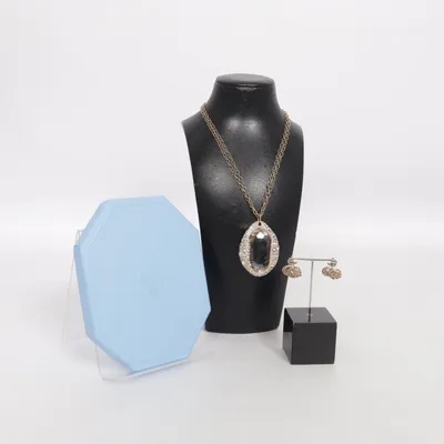 Jewelry set (Gold, Transparent) from Swarovski Unknown metal