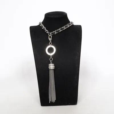 Necklace (Silver, Black) from Plain Vanilla Unknown metal