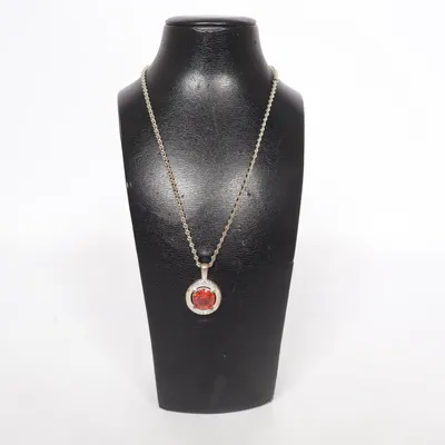 Necklace (Silver, Red) from Snö of Sweden Unknown metal