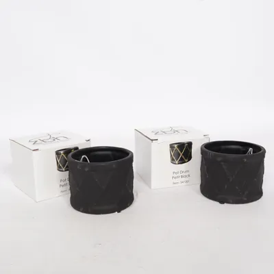 Bloempot (Pot Drum Petit Black) van Zbh
