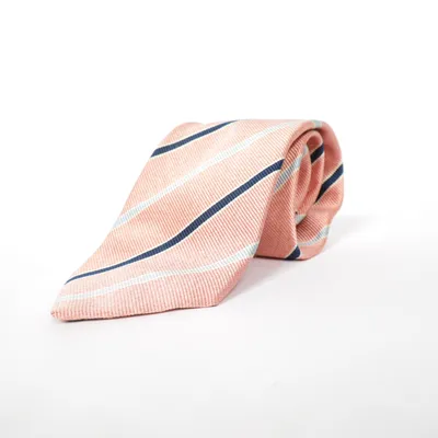 Tie (Pink, Blue, White) from Church's Cotton, Silk