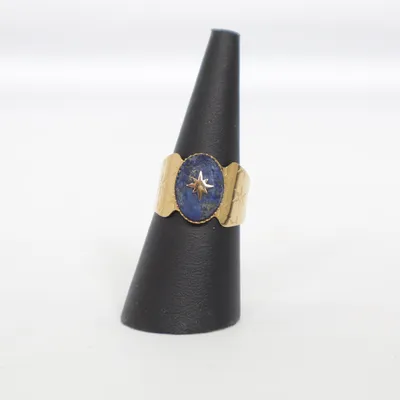 Ring (Guldfärgad, Blå) från Ikita Okänd metall
