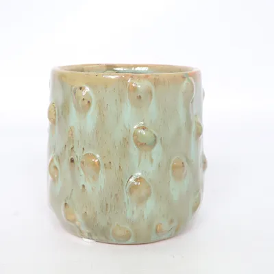 Pot (Turquoise, Brown)