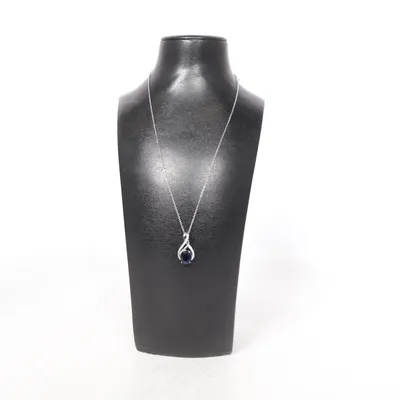Necklace (Blue, Silver) Unknown metal