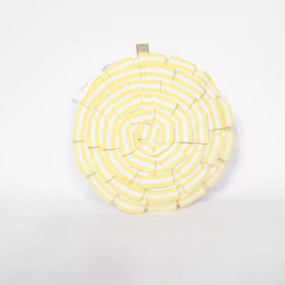 Coussin décoratif (Jaune, Blanc) de Pottery Barn Coton, Polyester