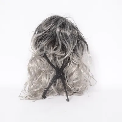 Perruque (Gris, Noir) de Smiffy's Polyester