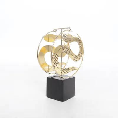 Øreringe (SITA BIG HOOP SNAKE PURPLE) fra Lilith Ukendt metal