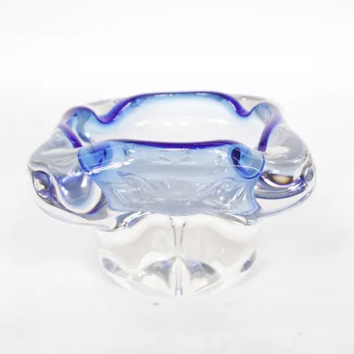 Askfat (Transparent, Blå)