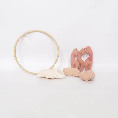 Baby cot mobile (Pink, Beige) from Camcam