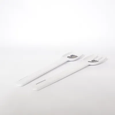 Salad servers (White, Black) from Marimekko