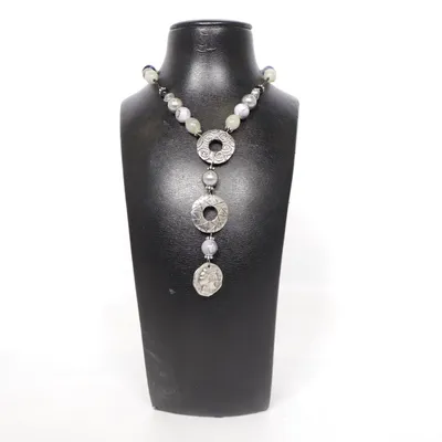 Necklace (Gray, Black) Unknown metal