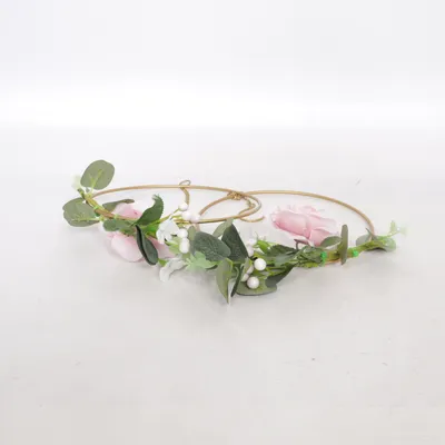 Väggdekoration (Rosa, Grön, Guldfärgad)