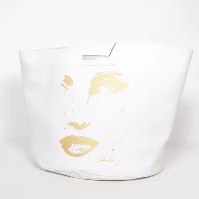 Laundry basket (White, Gold) from Gynning Design