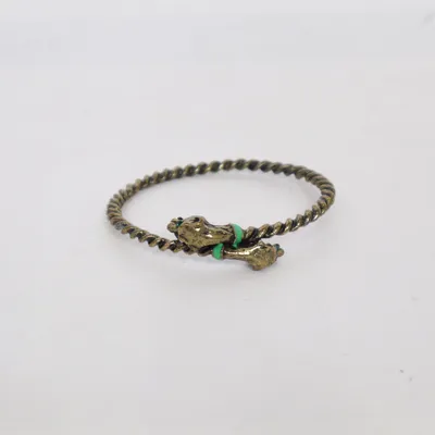 Armband (Brun, Grön) Okänd metall