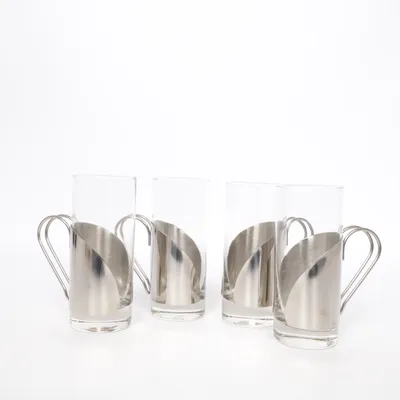 Irish coffee glas (Transparent, Silverfärgad)