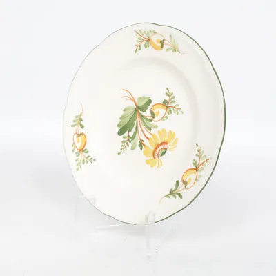 Tallrik (Vit, Gul, Grön) från Aluminia Copenhagen