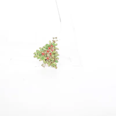 Broche (Vert, Rouge, Or) Métal inconnu