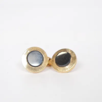 Cufflinks (Gold, Black) from Dial Unknown metal
