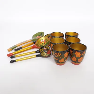 Sake glas (Zwart, Meerkleurig)