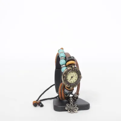 Wristwatch (Brown, Turquoise, Multicolored) from Hippie Chic
