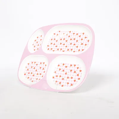 Set de vaisselle pour enfant (Rose, Blanc, Multicolore) de Rice