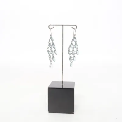 Örhängen (Blå, Silverfärgad) Okänd metall