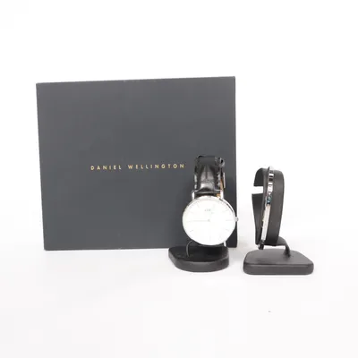 Wristwatch (Black, White, Silver) from Daniel Wellington