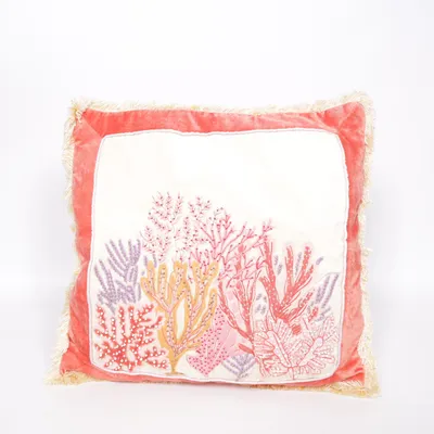 Prydnadskudde (Rosa, Flerfärgad, Vit)