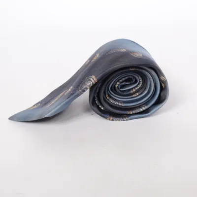 Cravate (Bleu, Gris) de Monti Soie