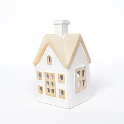 Waxinelichthouder (Beige, Wit)