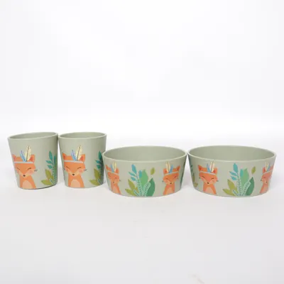 Set de vaisselle pour enfant (Vert, Multicolore)