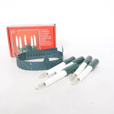 Bougeoir électrique de l'Avent (Blanc, Vert) de Christmas Classics