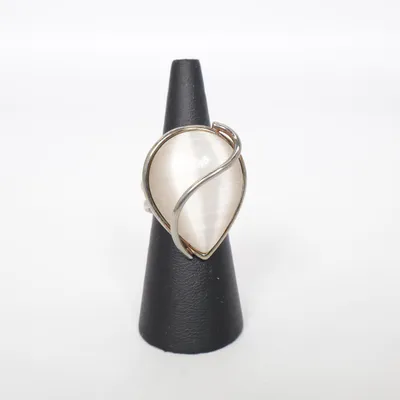 Ring (Silver, White) from COS Unknown metal