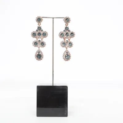Earrings (Blue, Rosegold) from Lily and Rose Brass