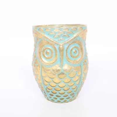 Vase (Blå, Guld)