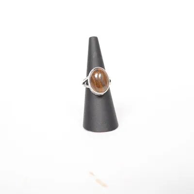 Ring (Zilver, Bruin) Onbekend materiaal