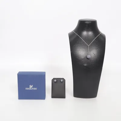 Sieradenset (Lila, Zilver) van Swarovski Onbekend materiaal