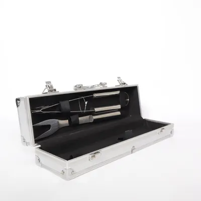 Barbeque cutlery (Silver, Black)