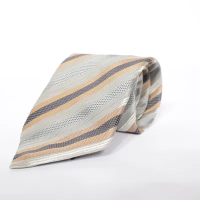 Tie (Gray, Beige) from Couture Silk