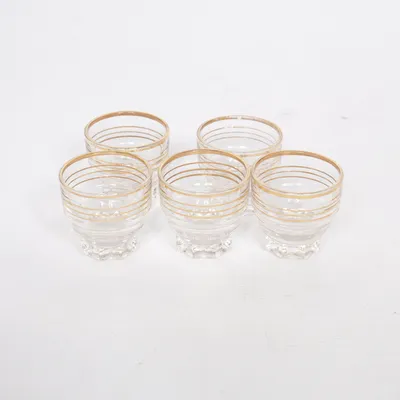 Shot glass (Transparent, Gold) from France