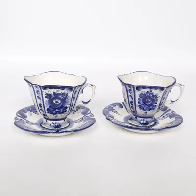 Cup (Blue, White)