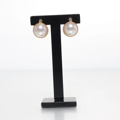 Boucles d'oreilles (Or, Blanc) de Celine Plaqué or