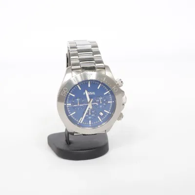 Armbanduhr (Silber, Blau) von Fossil