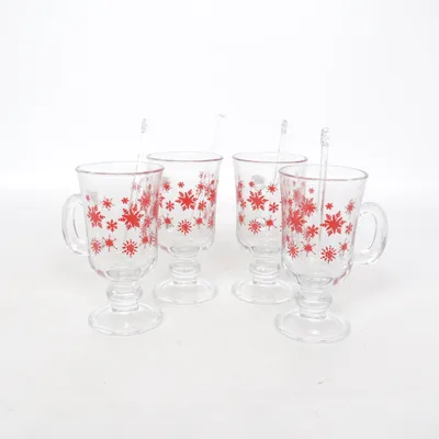 Irish coffee glas (Transparent, Rød)