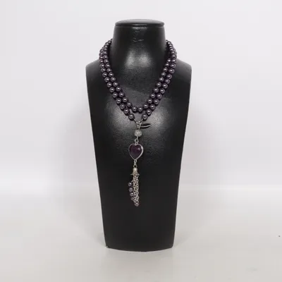 Halsband (Lila) från Bonita Okänd metall