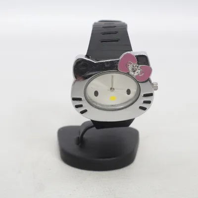 Wristwatch (Silver, Pink, Black) from Hello Kitty