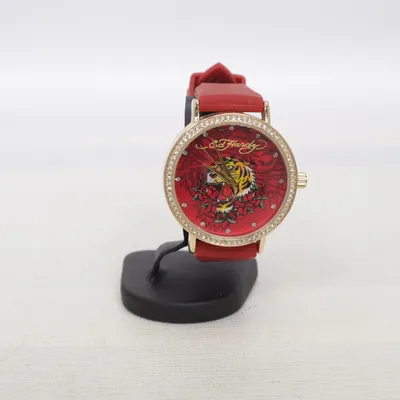 Wristwatch (Red, Gold) from Ed Hardy