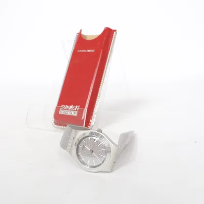 Wristwatch (Red, Silver) from Swatch Irony